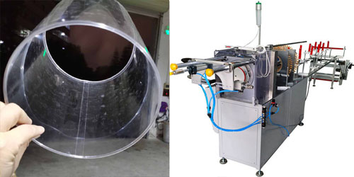 clear plastic cylinder machine