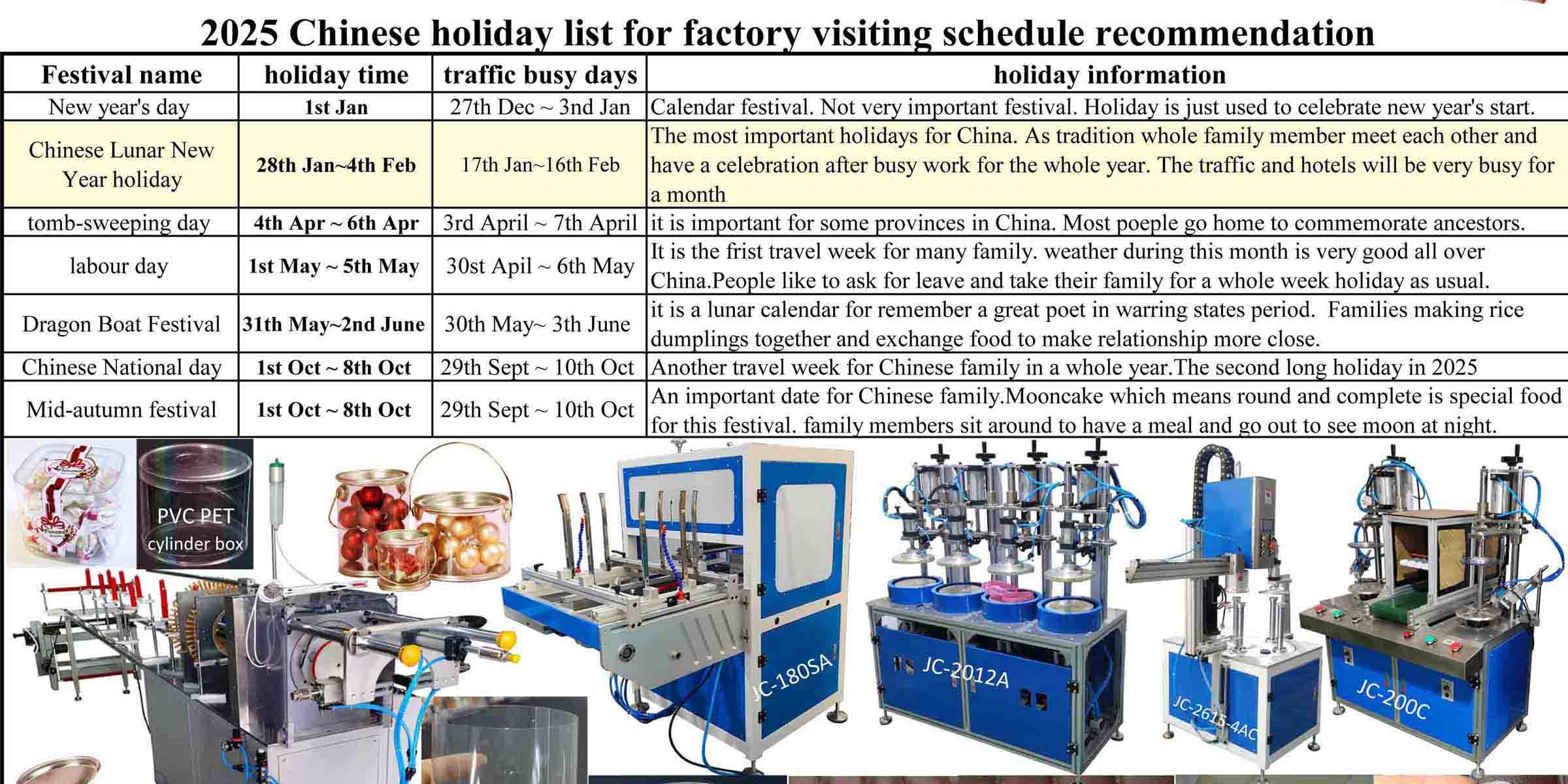 2025 Chinese holiday list